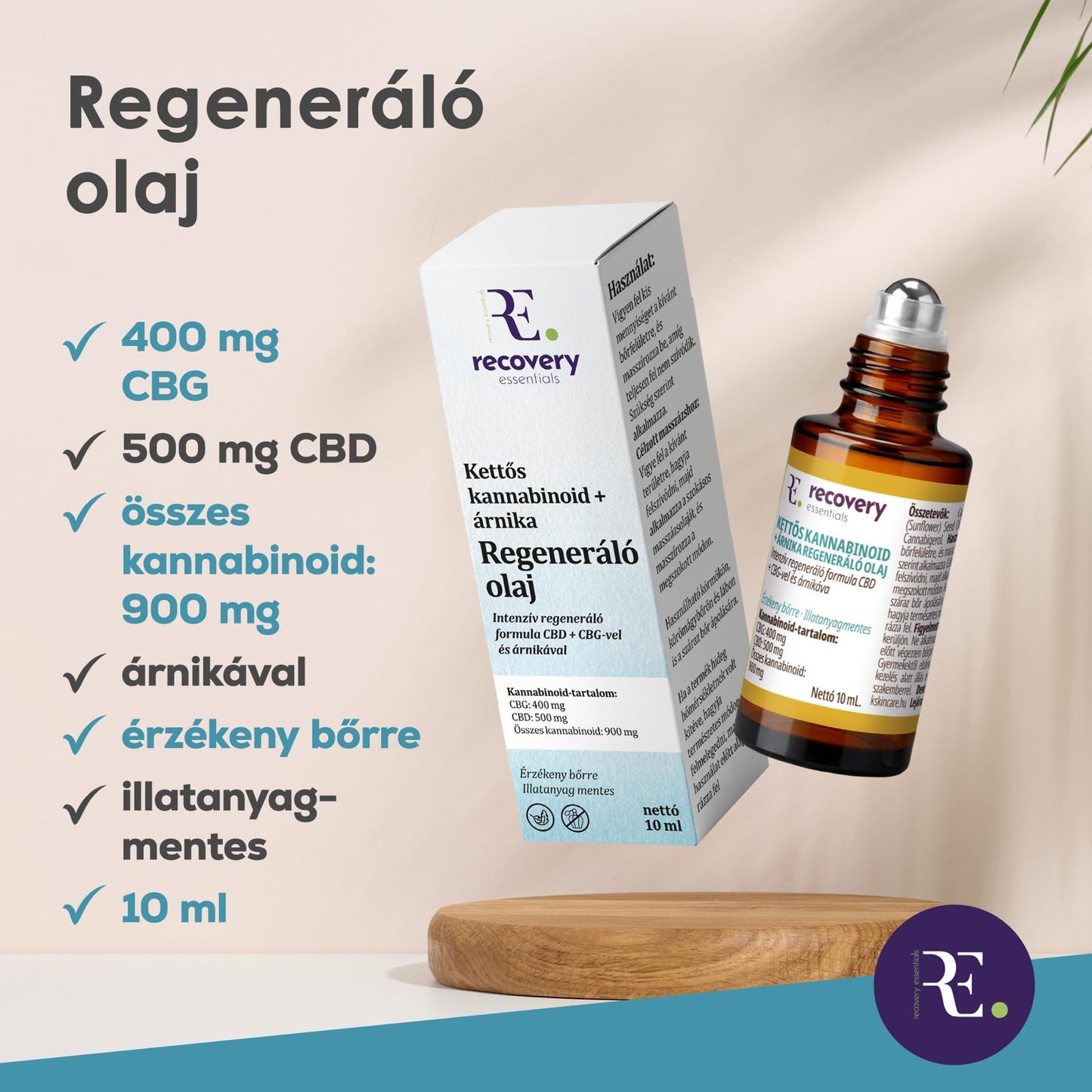 Kettős hatású regeneráló olaj (illatmentes)